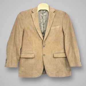 Alan Flusser Blazer Mens 44R Brown Corduroy Paisley Lined Sport Coat Jacket‎